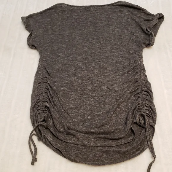 George Heathered Gray Rouched Sides Maternity Top - Picture 9 of 13